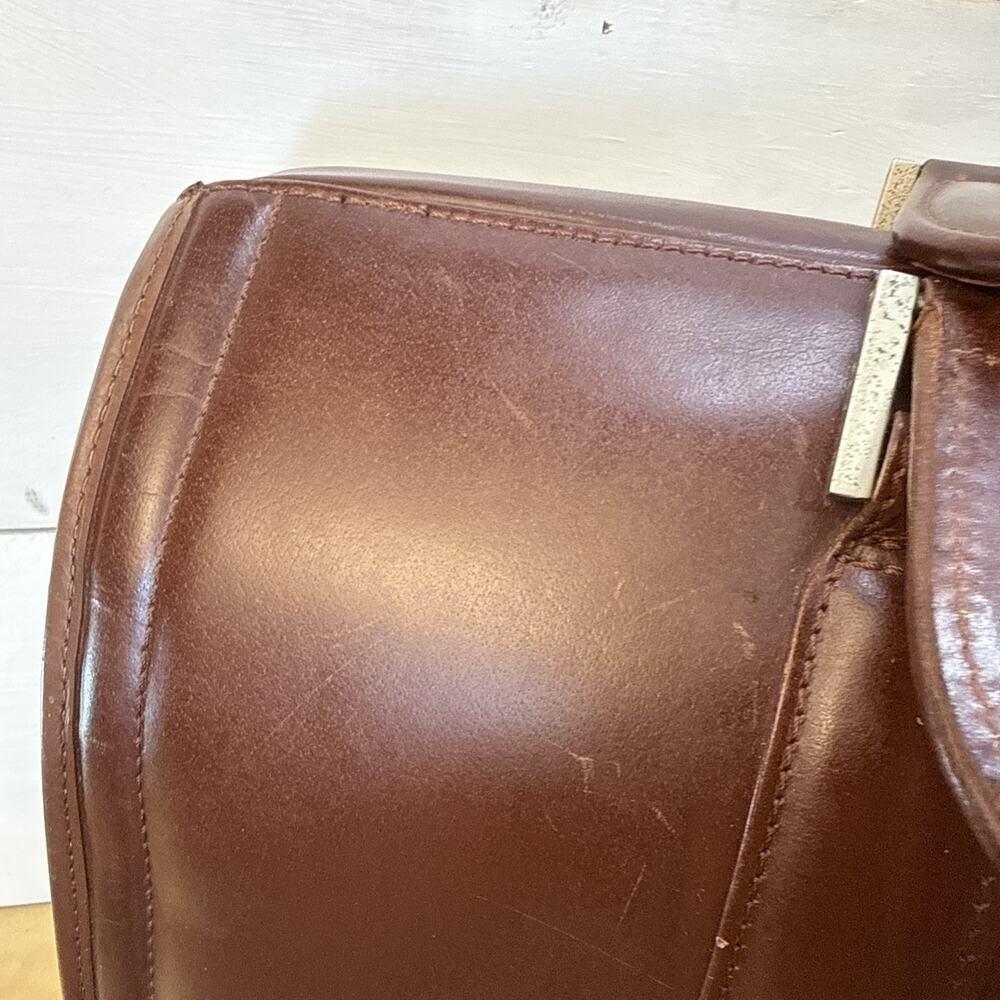 Vintage McKlein Leather Briefcase Travel Bag Brown 18x13x7 Some Scratches - Picture 10 of 16